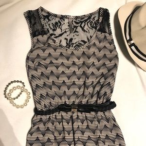 Mini dress with lace